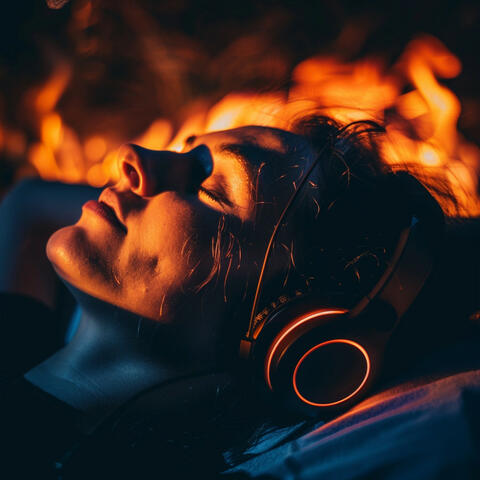 Fire Glow Relaxation: Gentle Music Waves