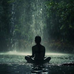 Paz De La Lluvia En La Meditación