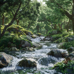 Gentle River for Peaceful Relaxation