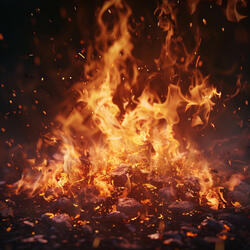 Quiet Blaze Tranquil Atmosphere