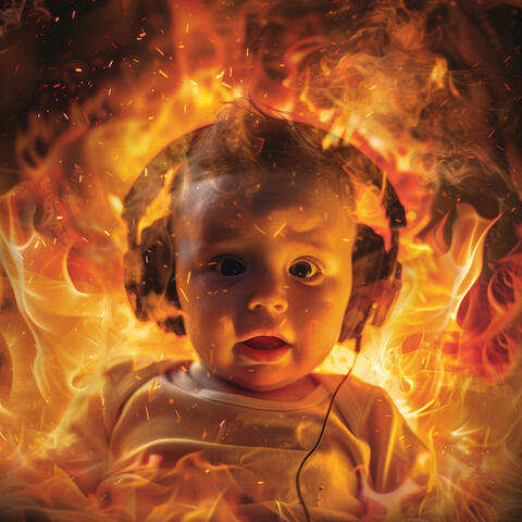 Fire's Gentle Echo: Baby's Soothing Music