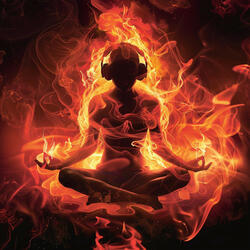 Reflective Echo in the Fire's Glow