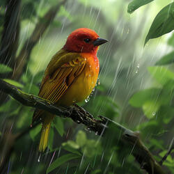 Serene Rain and Birdsong for Calm