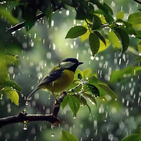 Serene Binaural Focus: Rain and Birds Meditation