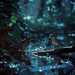 Binaural Creek and Birdsong for Evening Calm