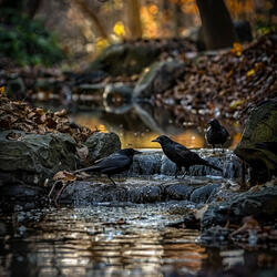 Creek's Murmur and Night Birds for Sleep