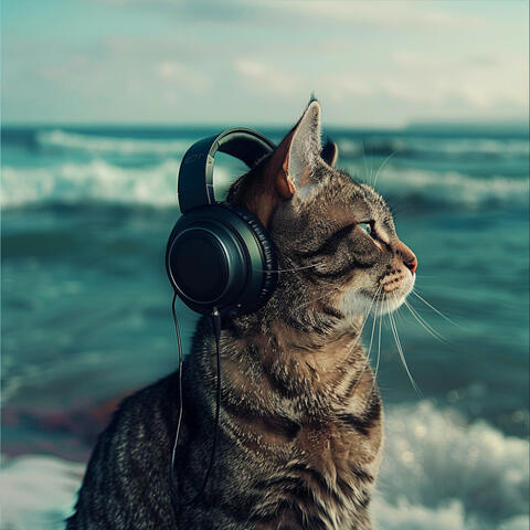 Cats and the Calm Sea: Melodic Ocean Waves
