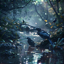 Tranquil Waters and Birds in Unity