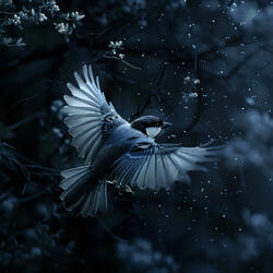 Soothing Shadows Feathers in the Dark