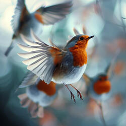 Leaves Rustle as Birds Call Gently