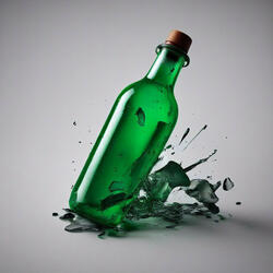 The sound of glass breaking