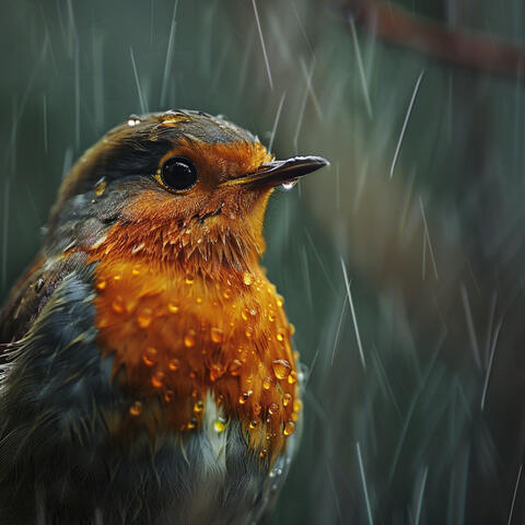 Natural Binaural Echoes: Birds and Rain Symphony
