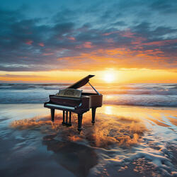 Piano in Harmonious Reflection