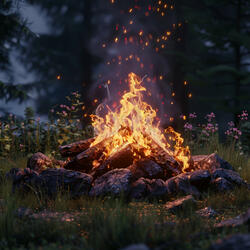 Feline Fireside Tranquility