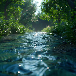 Streams Whisper Under Moon