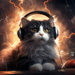 Cats' Calming Thunder Vibes