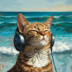 Melodic Ocean Feline Grace