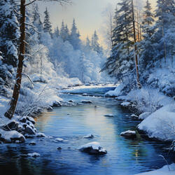 Frozen Dreams by the Riverside