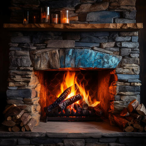 Harmonious Hearth: Piano by the Fire