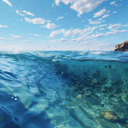 Ocean's Gentle Ambience in Natural World