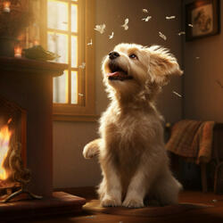 Fire Journey with Sea Breeze Relaxation for Dog's Play