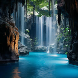 Crystal Waterfall Majesty for Massage Bliss