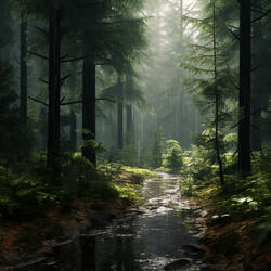 Rain's Caress in Night's Embrace