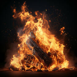 Study Serenity in Fire's Glow