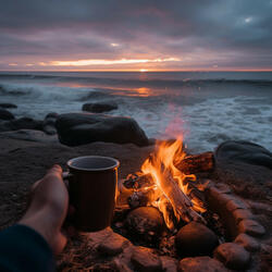 Beachside Java by the Firelight