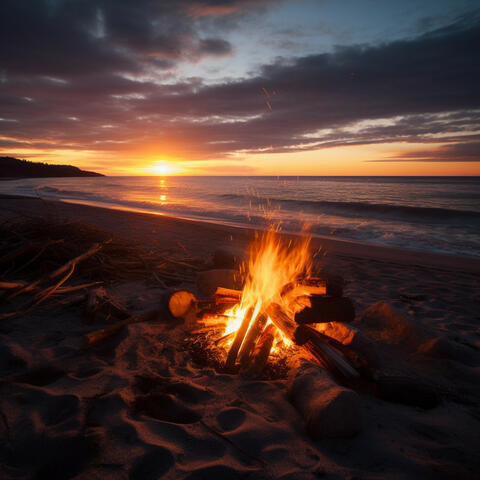 Seaside Bonfire Bliss: A Soundscape for Relaxation
