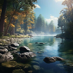 Tranquil Waters with Binaural Relaxing Frequencies