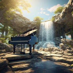 Evening Piano Moonlit Path