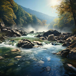 Serenity in the Stream's Flow