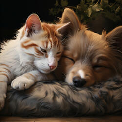 Pets' Paradise with Soothing Ocean Echoes