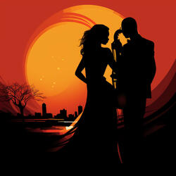 Jazz Music Silhouette Night