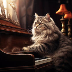 Piano Cats Dusk Whiskers