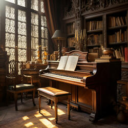 Study Composition Starlit Piano