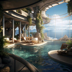 Gentle Sea in Relaxing Spa Ambiance