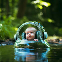 Joy of Baby in River