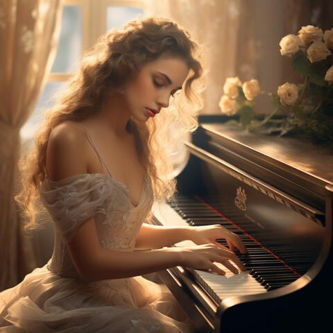 Exploración Serena Del Yoga Con Piano Lluvioso