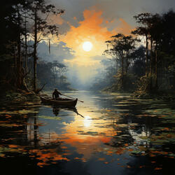 Armonía Pacífica De La Noche Del Océano