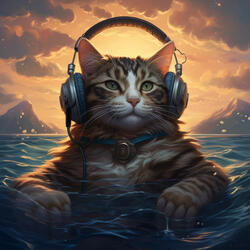 Cat's Soothing Seaside Harmony