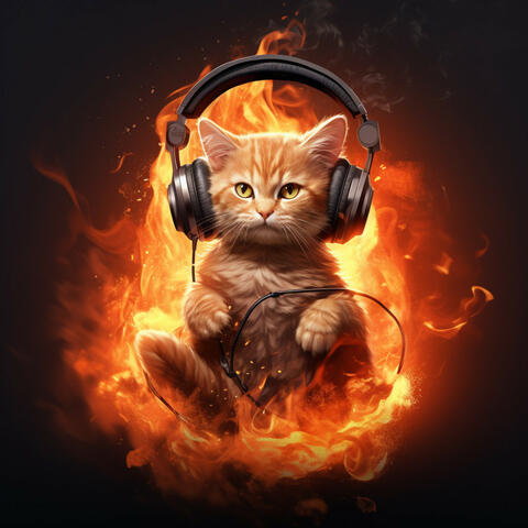 Fire Gaze: Cats Relaxing Vibes
