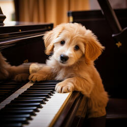 Playful Piano Tails Dogs