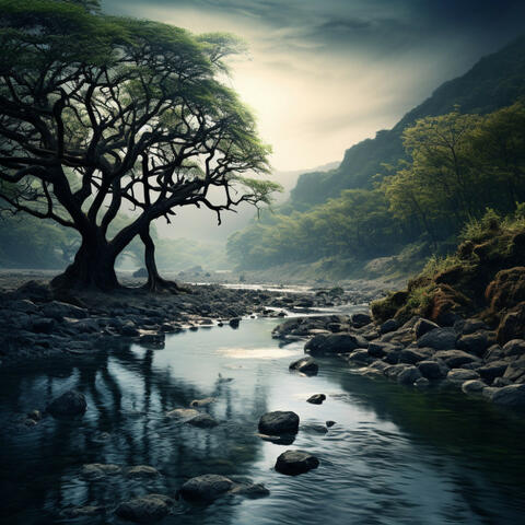 Cat's Riverside Peace: Soothing River Sounds