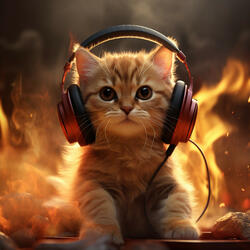 Fiery Feline Peace