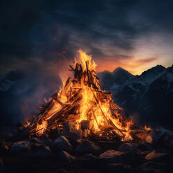Fire's Calm in Deep Reflection