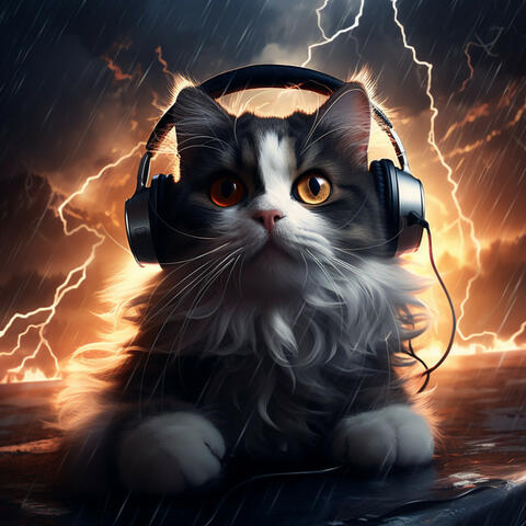 Soothing Harmonies: Cats Thunder Quiet