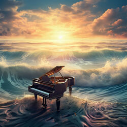 Piano Serenity Waves Unfold
