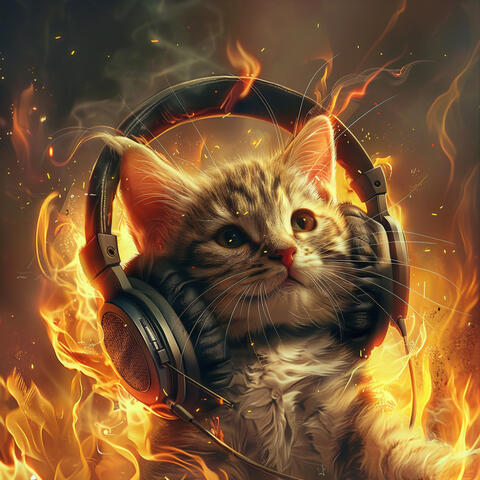 Fire Purr: Cats Relaxing Echoes